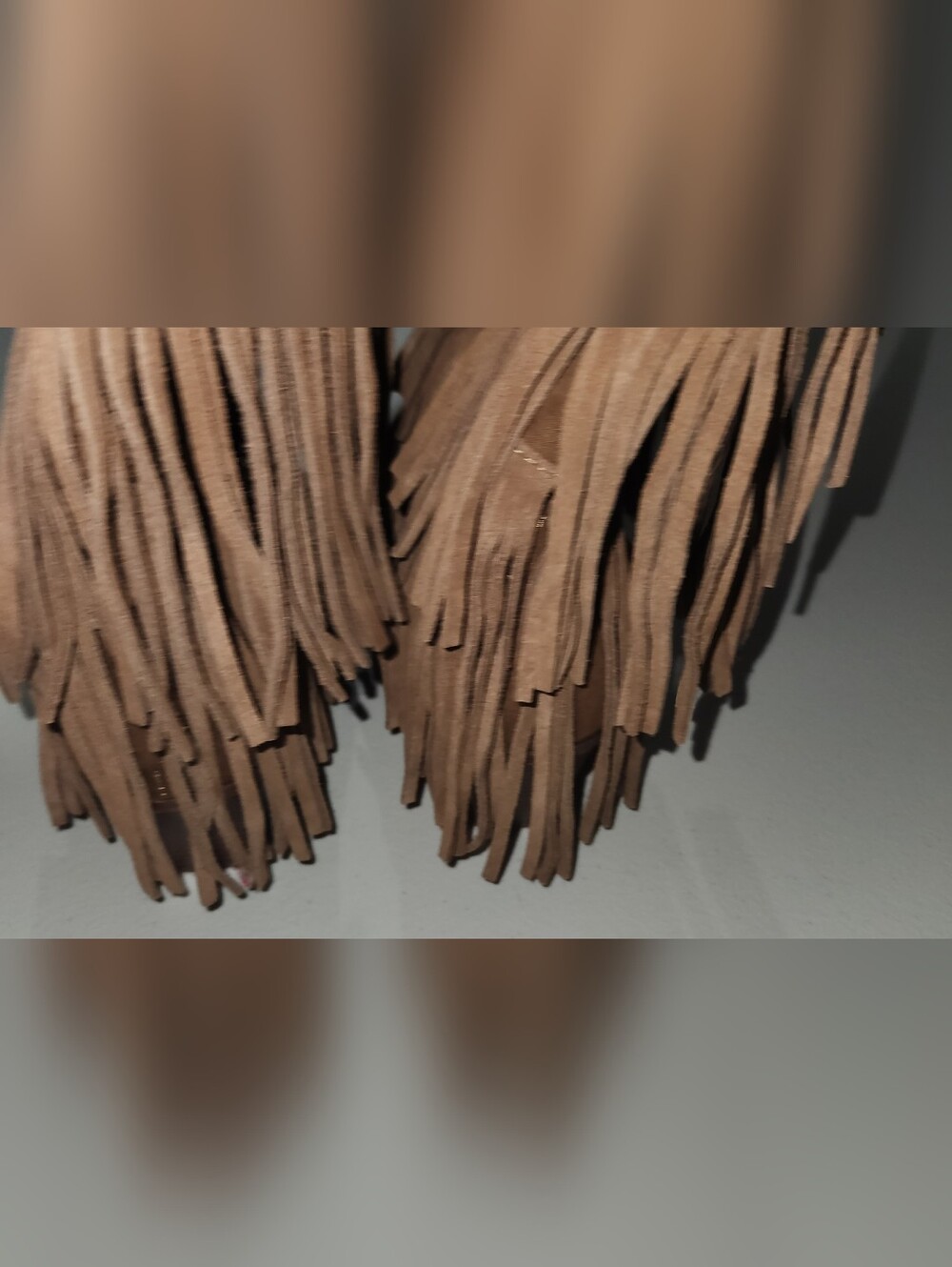 Universal Thread Fringe Faux Suede Pointed-Toe Ankle Boots - Brown Size 6.5 - Picture 6 of 8